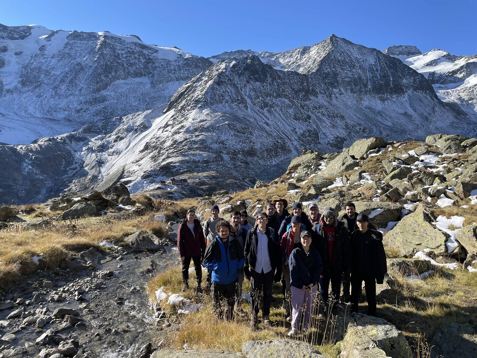 The group on a mountain hike